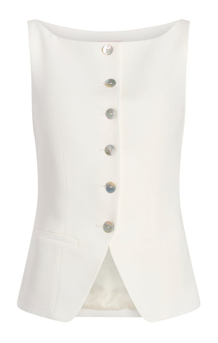 cinq à sept Lemonis Vest Ivory