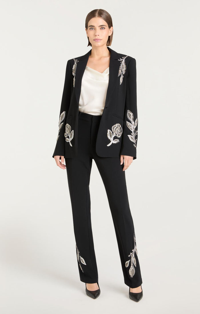 Cinq à Sept Metal Paisley Karlie Blazer Black