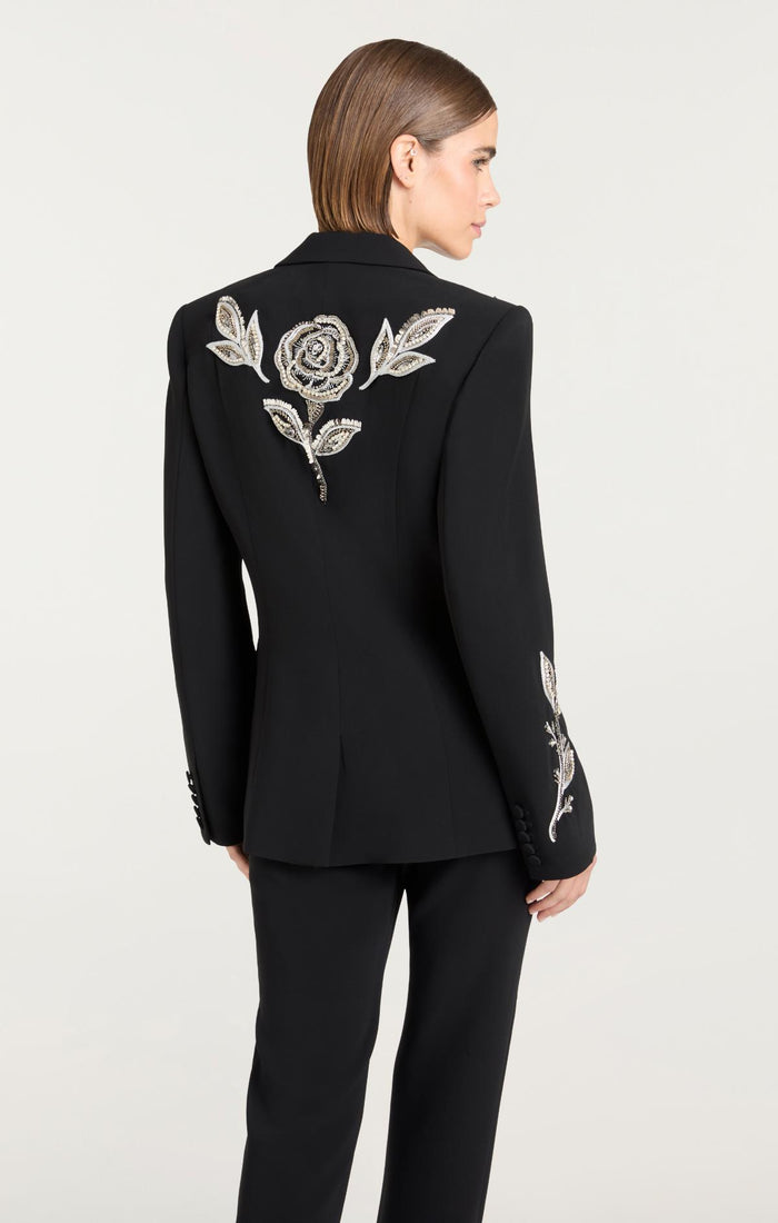 Cinq à Sept Metal Paisley Karlie Blazer Black