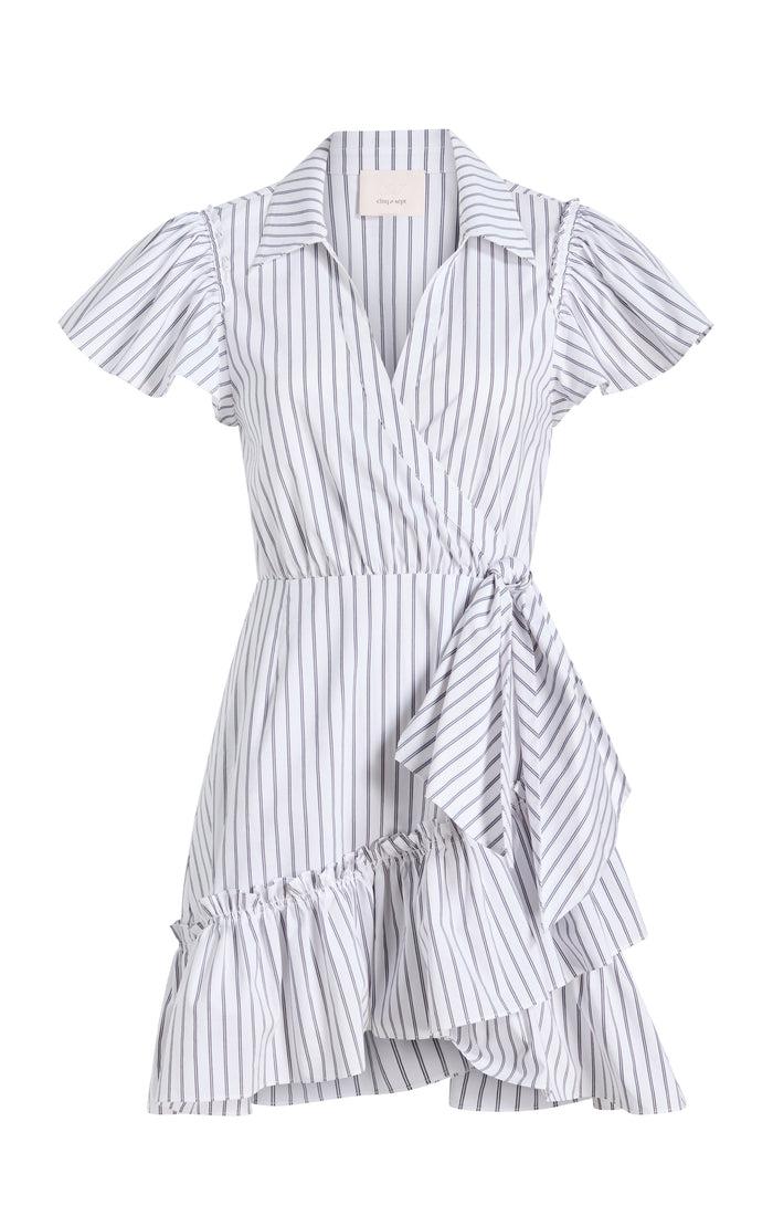 cinq à sept Mini Lila Dress White/navy