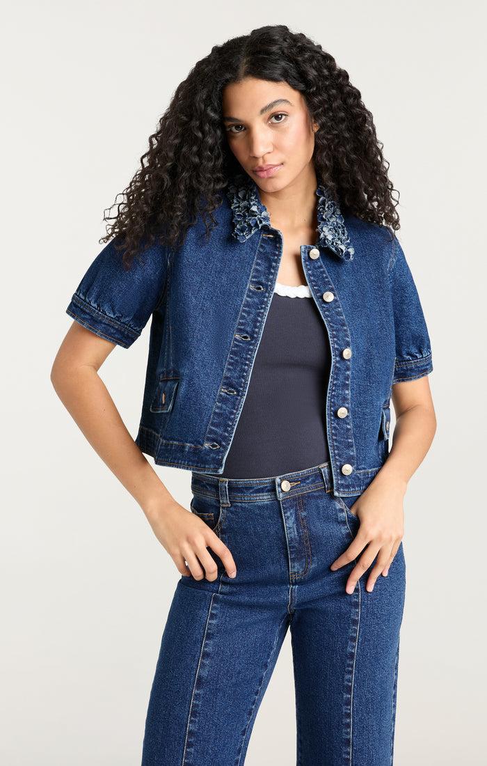 Cinq à Sept Petal Ethel Jacket Oceane