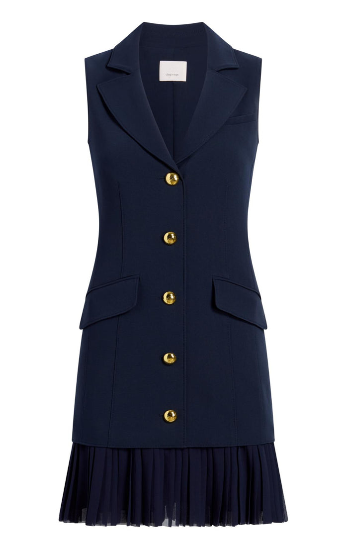 cinq à sept Regan Dress Navy/navy