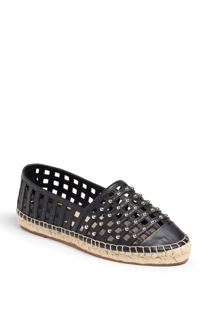 Cinq à Sept Rochel Cage Studded Espadrille Black