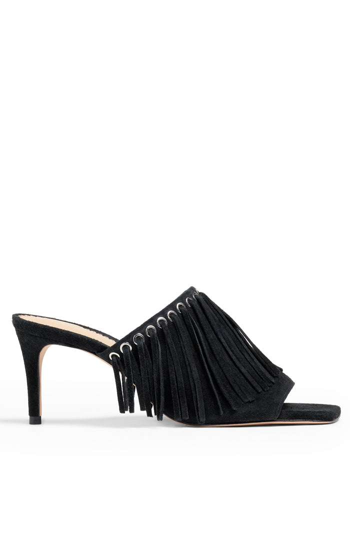 cinq à sept Sabrina Fringe Mule Black