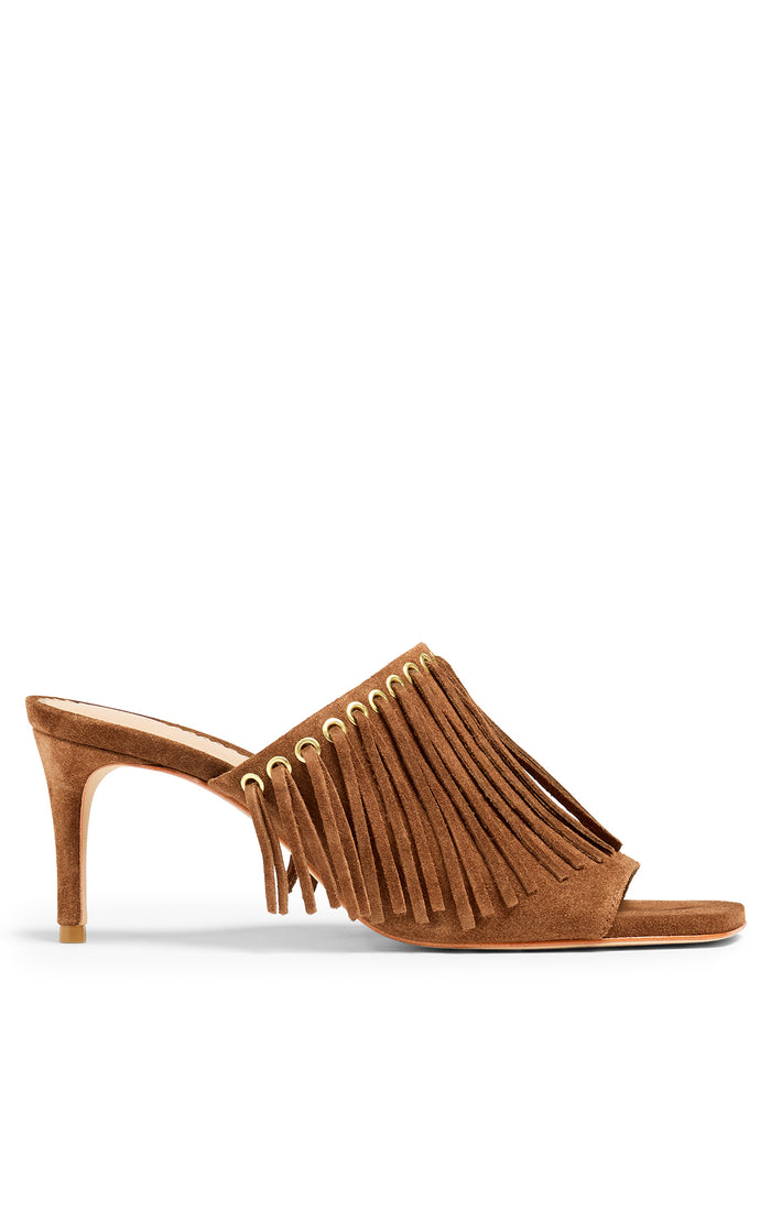 cinq à sept Sabrina Fringe Mule Golden Sienna
