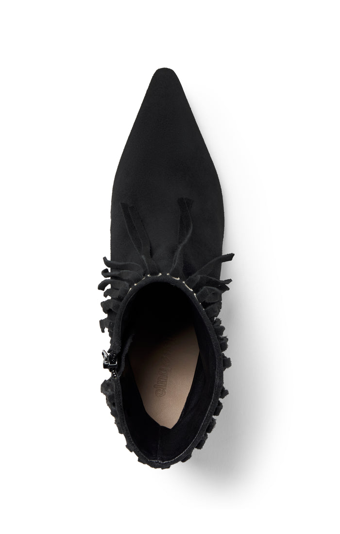 Cinq à Sept Sammy Fringe Ankle Boot Black
