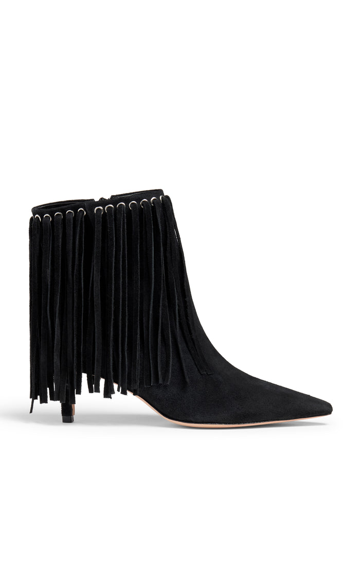 cinq à sept Sammy Fringe Ankle Boot Black