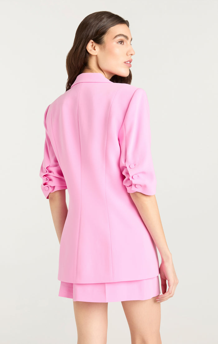 Cinq à Sept Short Sleeve Khloe Blazer Magenta Mist