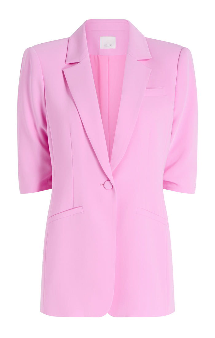 cinq à sept Short Sleeve Khloe Blazer Magenta Mist