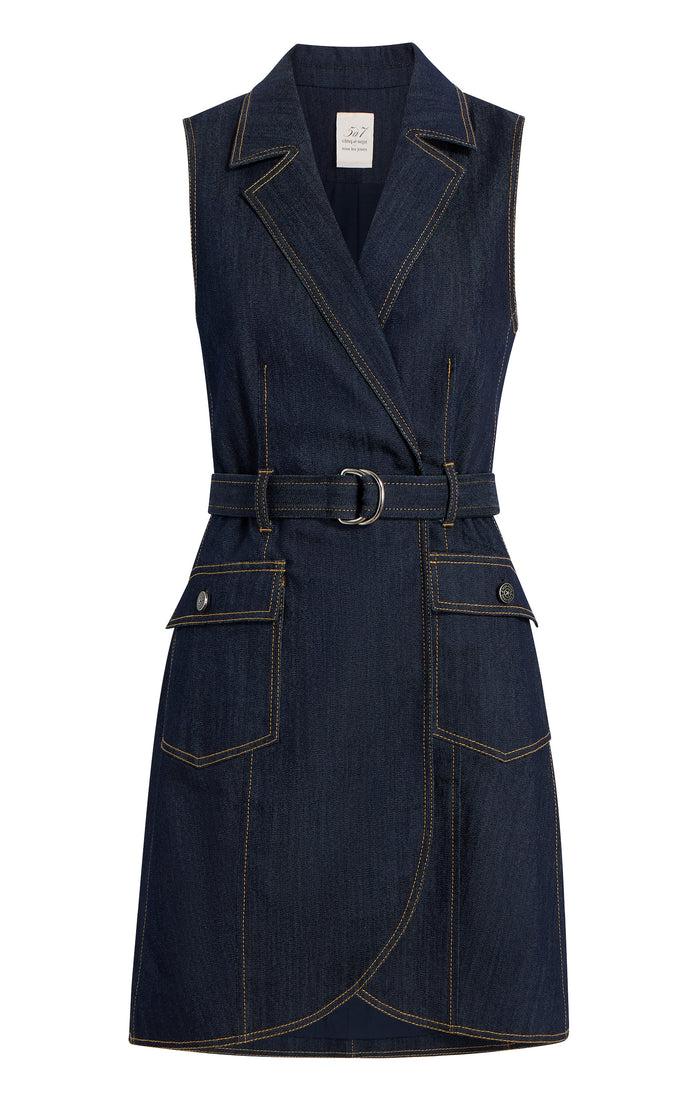 cinq à sept Sleeveless Jenessa Dress Indigo