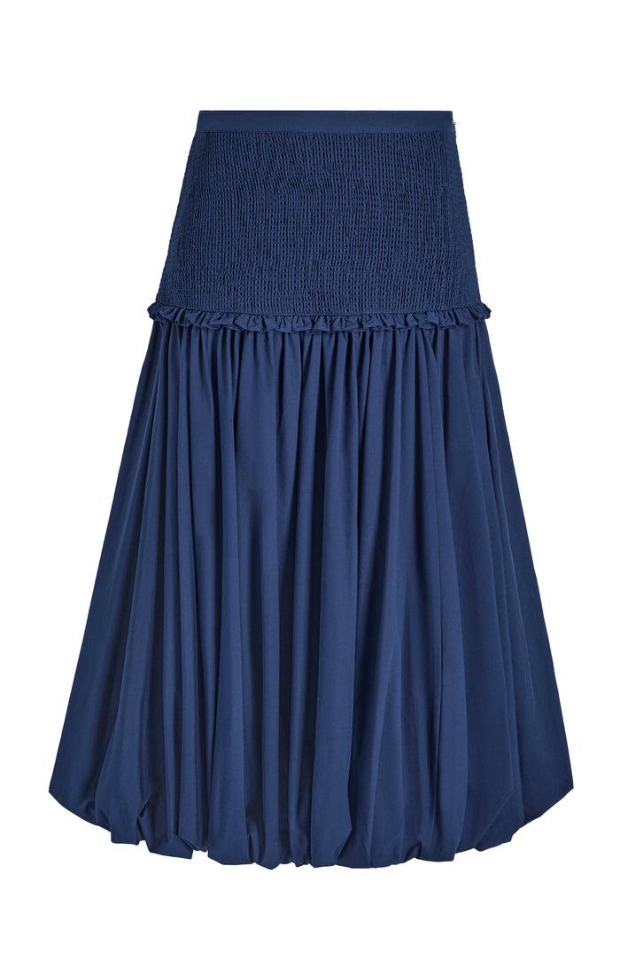 cinq à sept Smocked Ellah Skirt Navy