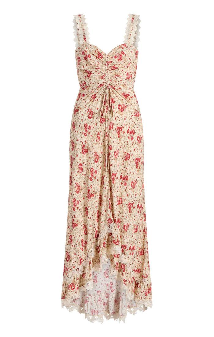 cinq à sept Stevie Dress Cherry Rose Multi
