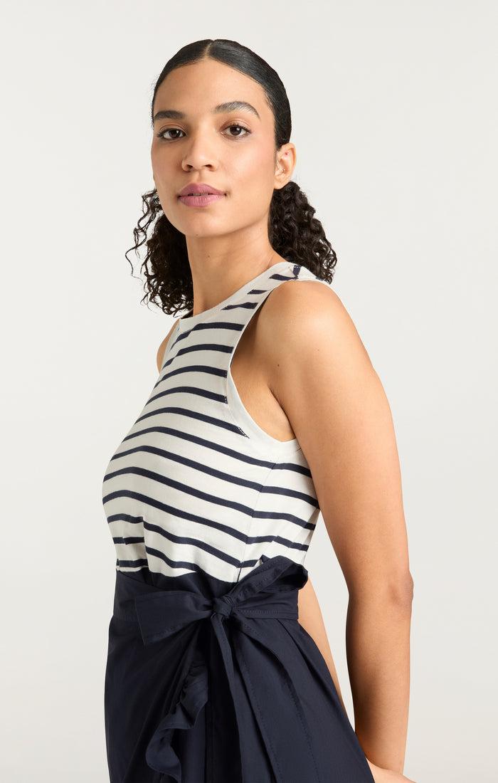Cinq à Sept Stripe Mahlia Dress Navy/navy