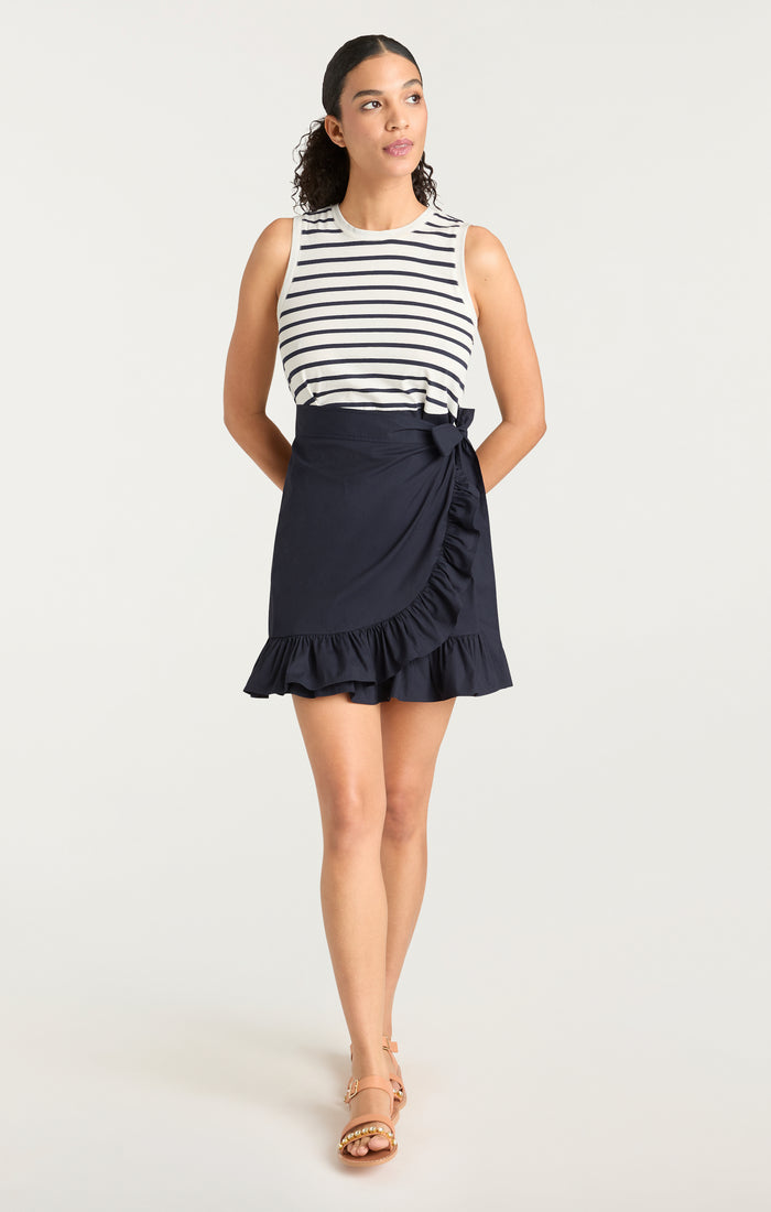 Cinq à Sept Stripe Mahlia Dress Navy/navy