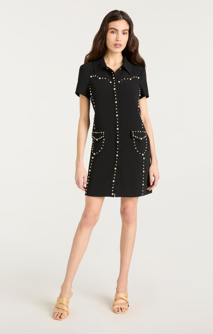 Cinq à Sept Studded Florencia Dress Black