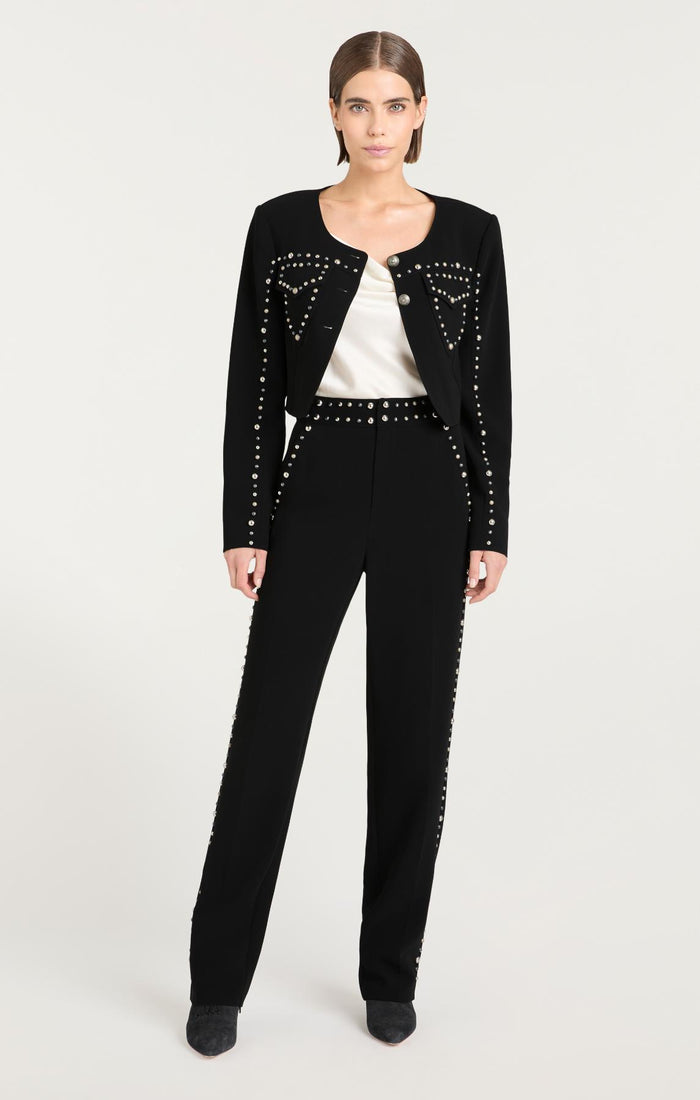 Cinq à Sept Studded Olga Jacket Black