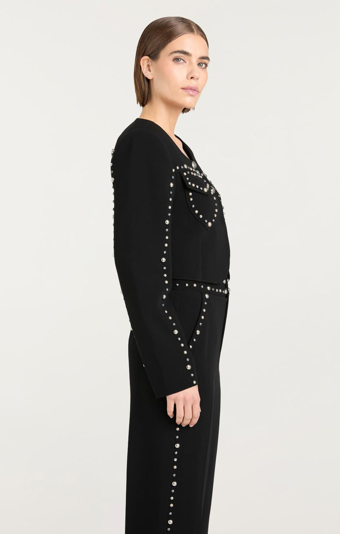 Cinq à Sept Studded Olga Jacket Black