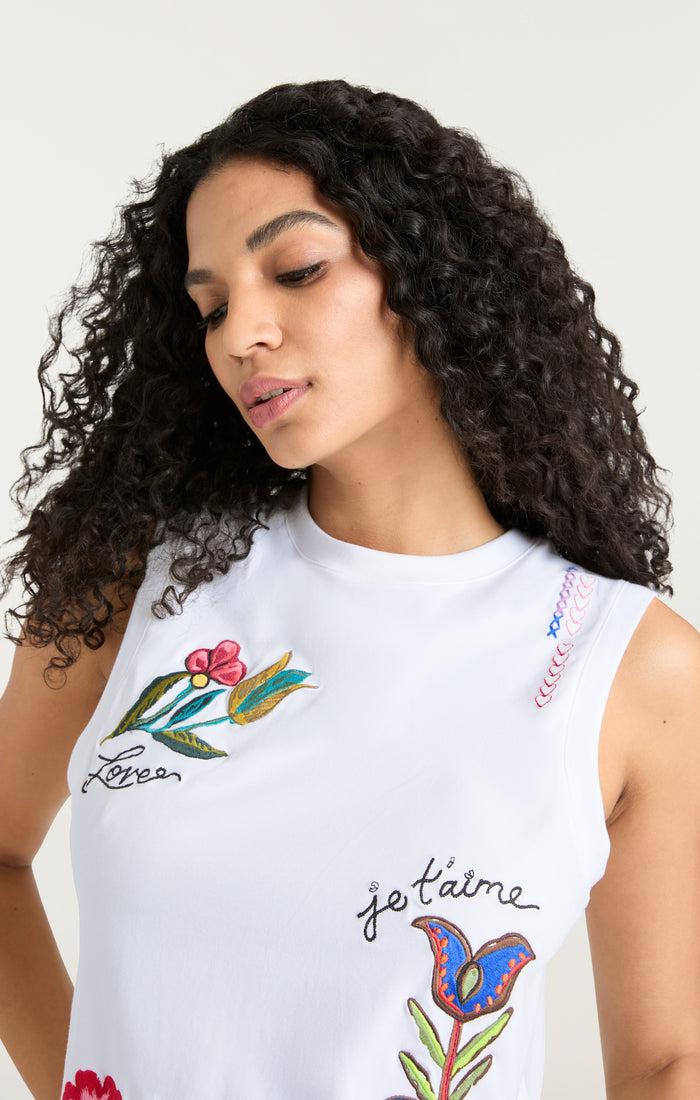 Cinq à Sept Summer Love Blaine Tee White/multi