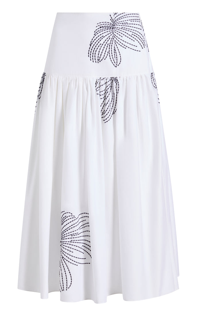 cinq à sept Sunburst Kierelle Skirt White/navy