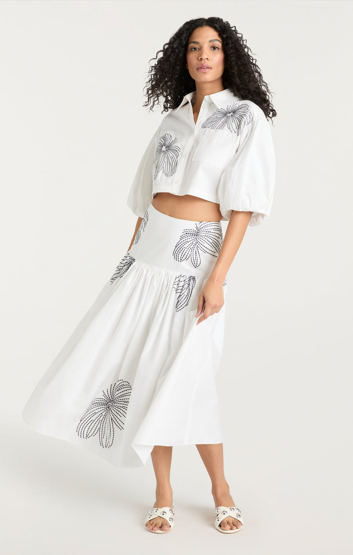 Cinq à Sept Sunburst Rhea Top White/navy