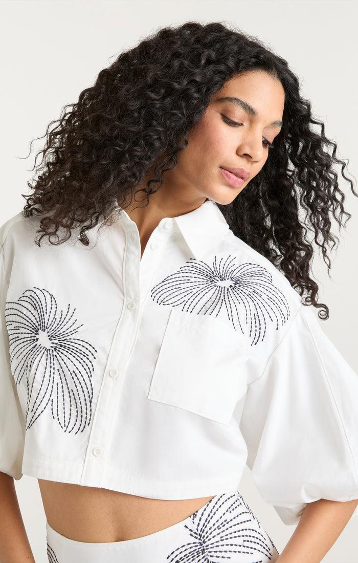 Cinq à Sept Sunburst Rhea Top White/navy