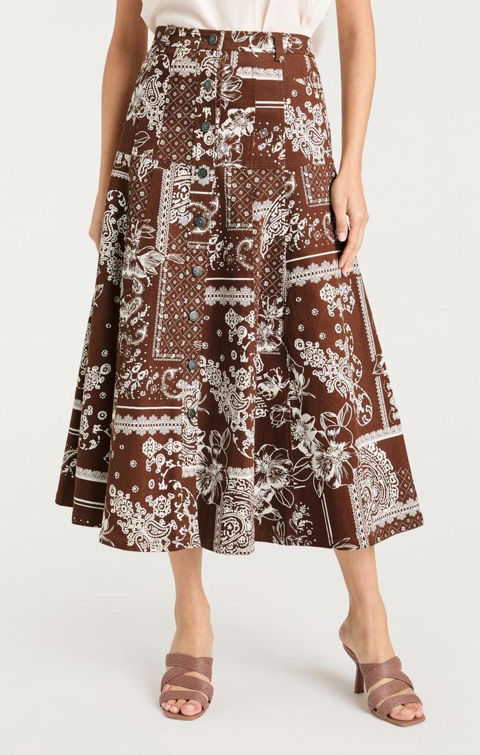 Cinq à Sept Veena Skirt Dark Sepia