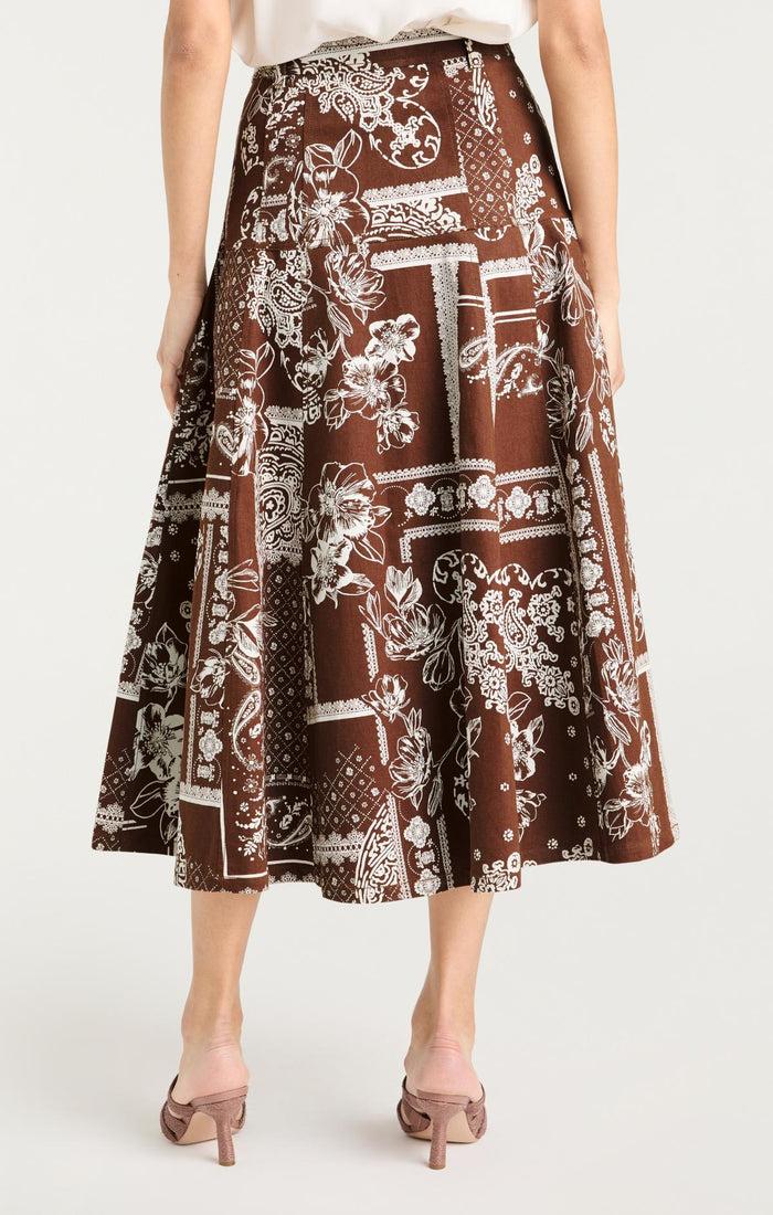 Cinq à Sept Veena Skirt Dark Sepia