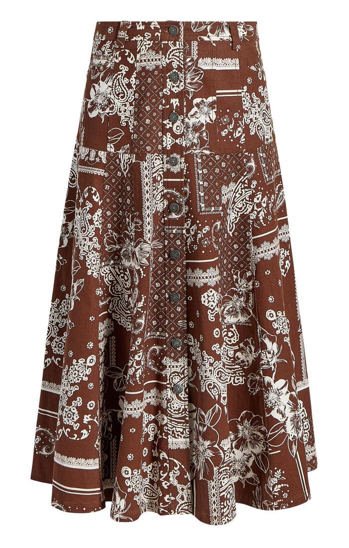 cinq à sept Veena Skirt Dark Sepia