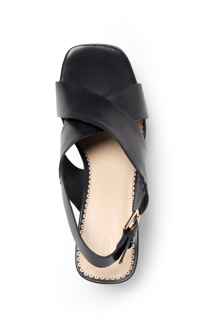 Cinq à Sept Vinny Wedge Sandal Black