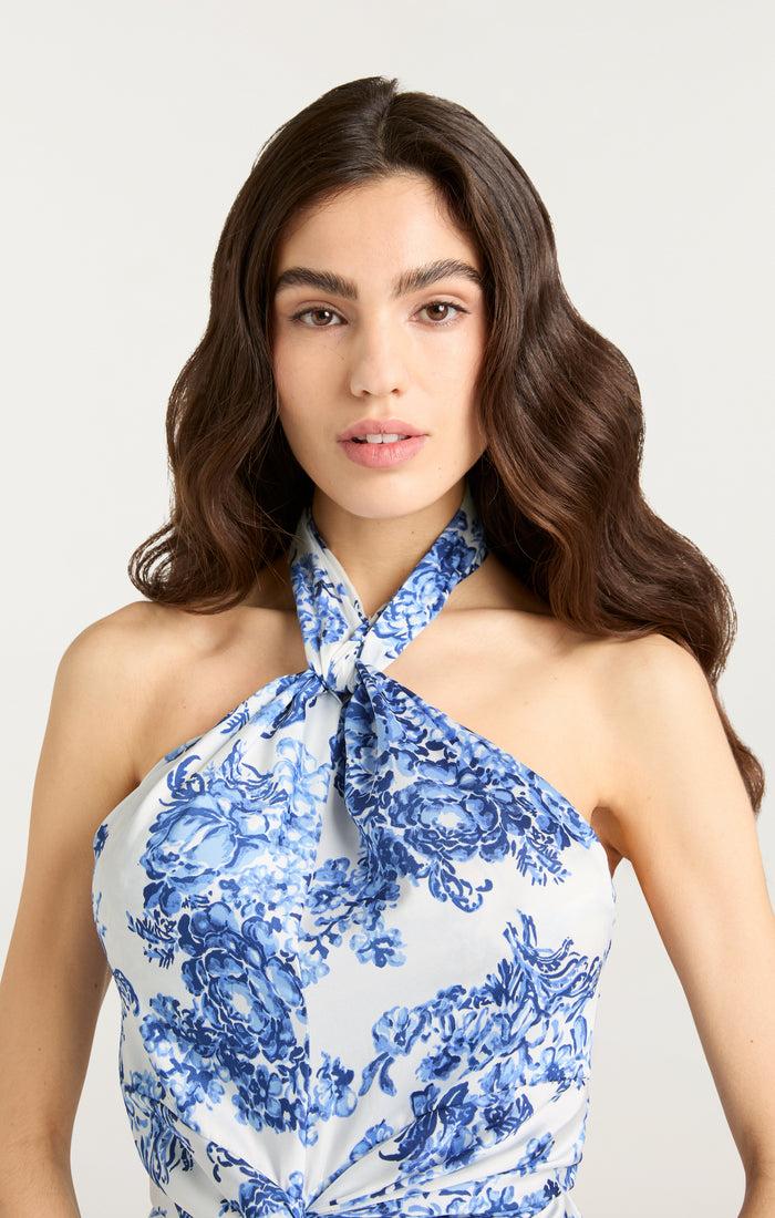 Cinq à Sept Costal Bouquet Coli Dress Endless Sky Multi