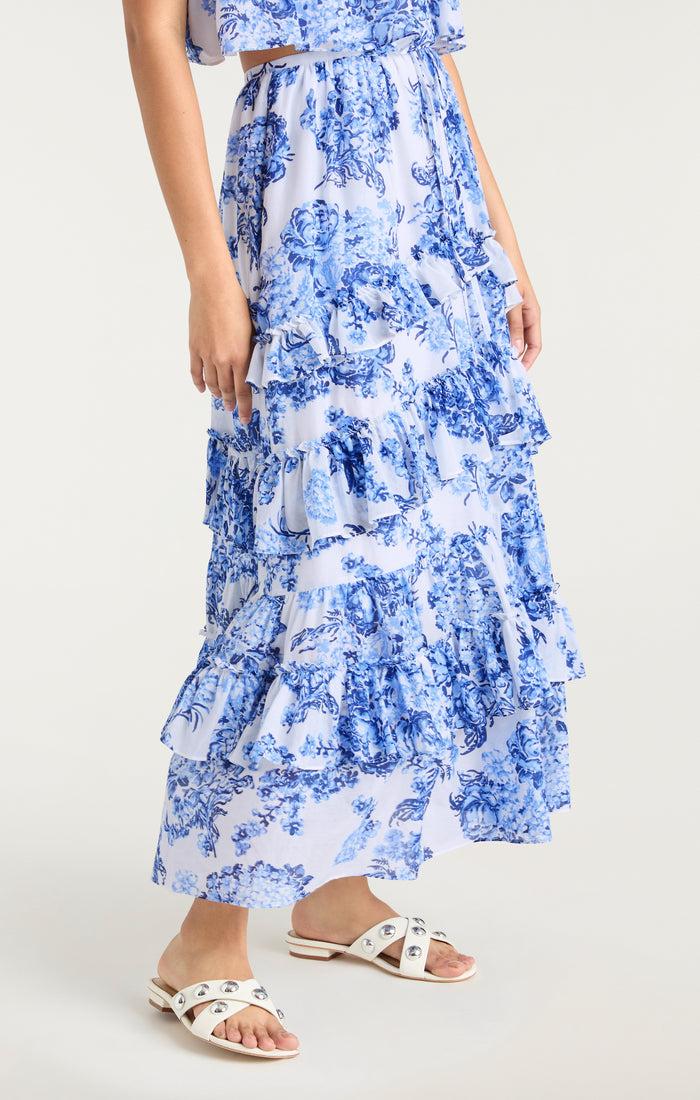 Cinq à Sept Costal Bouquet Kandra Skirt Endless Sky Multi