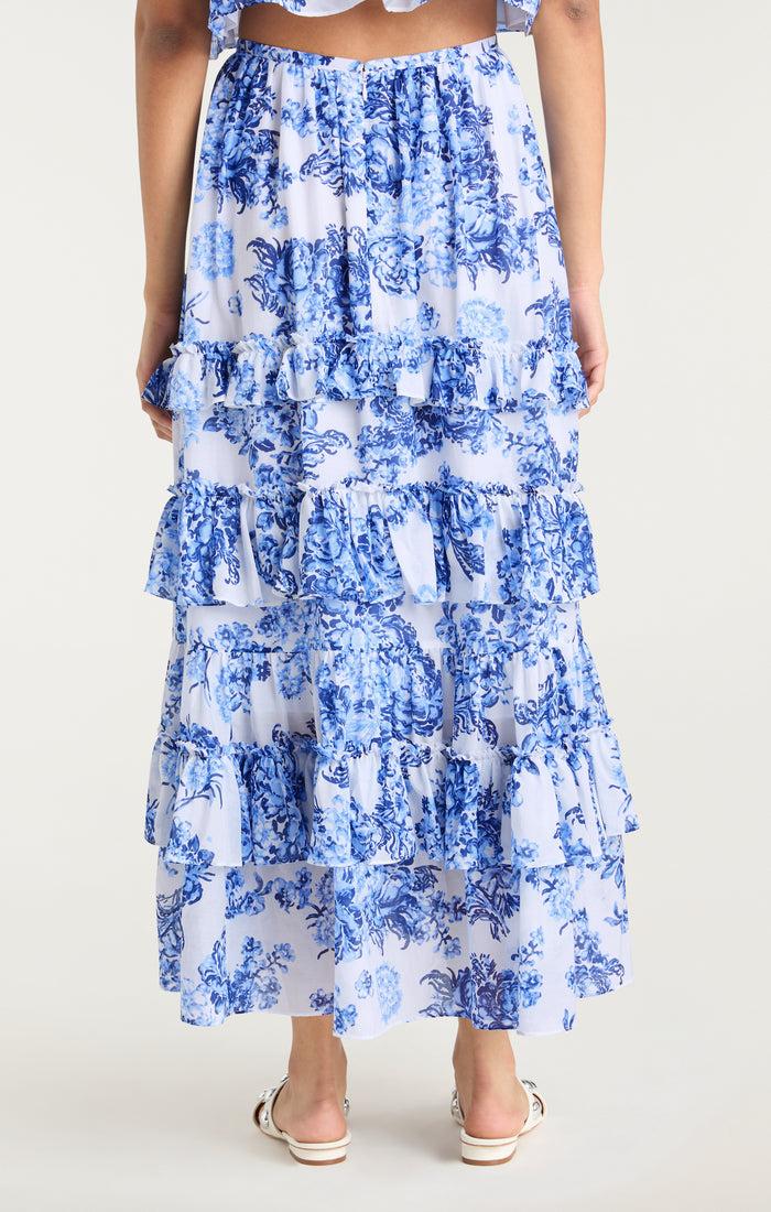 Cinq à Sept Costal Bouquet Kandra Skirt Endless Sky Multi