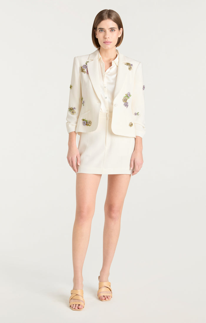Cinq à Sept Crystal Ivy Le Petit Khloe Blazer Ivory/yolk Multi
