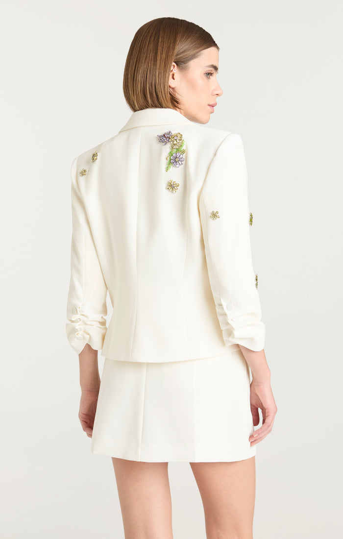 Cinq à Sept Crystal Ivy Le Petit Khloe Blazer Ivory/yolk Multi