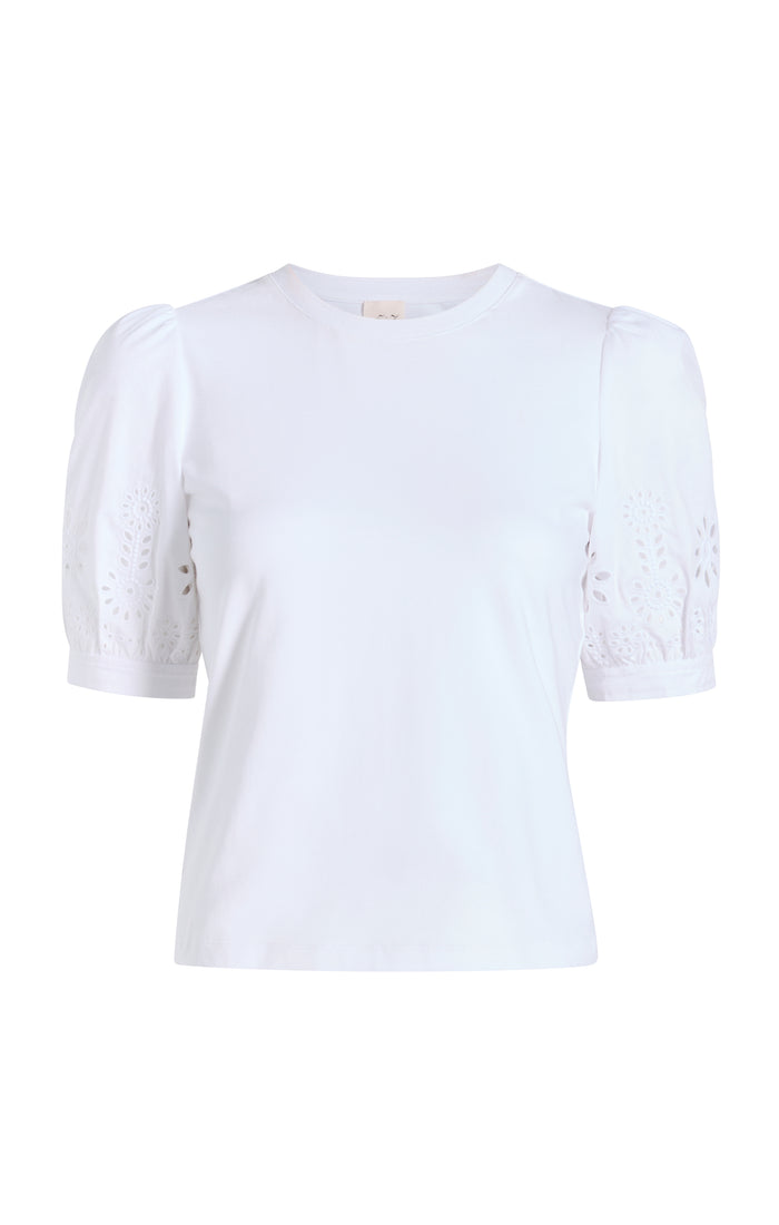 cinq à sept Embroidered Mazie Eyelet Coria Top White/white