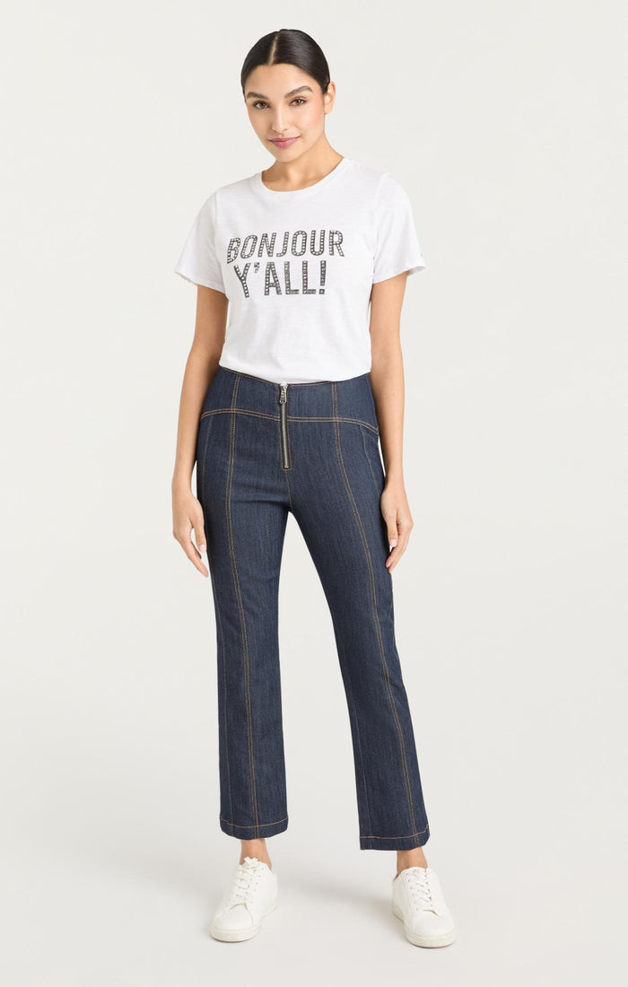 Cinq à Sept Heatset Bonjour Yall Shrunken White/black