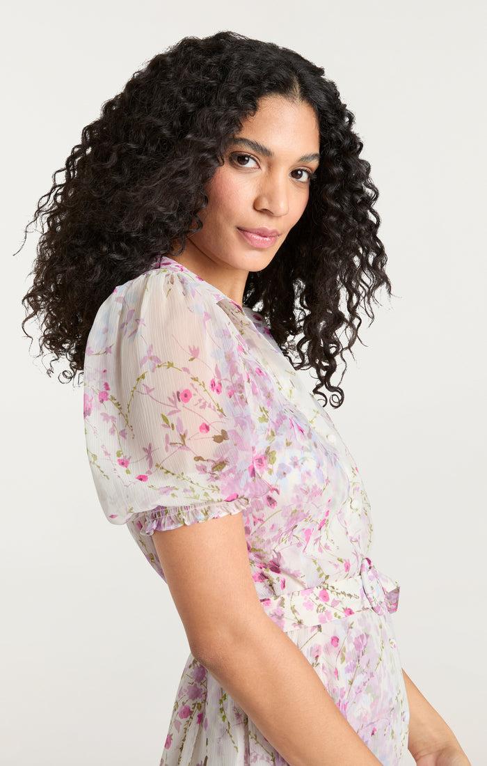 Cinq à Sept Midsummer Bloom Halbini Dress Ivory Multi