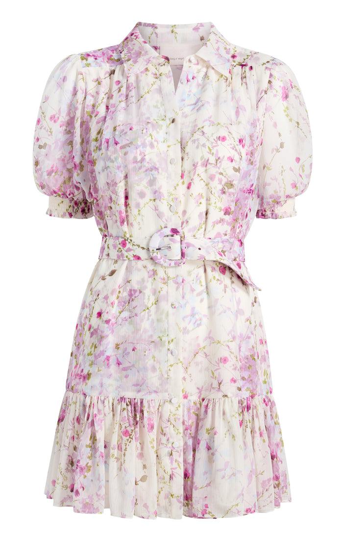 cinq à sept Midsummer Bloom Halbini Dress Ivory Multi