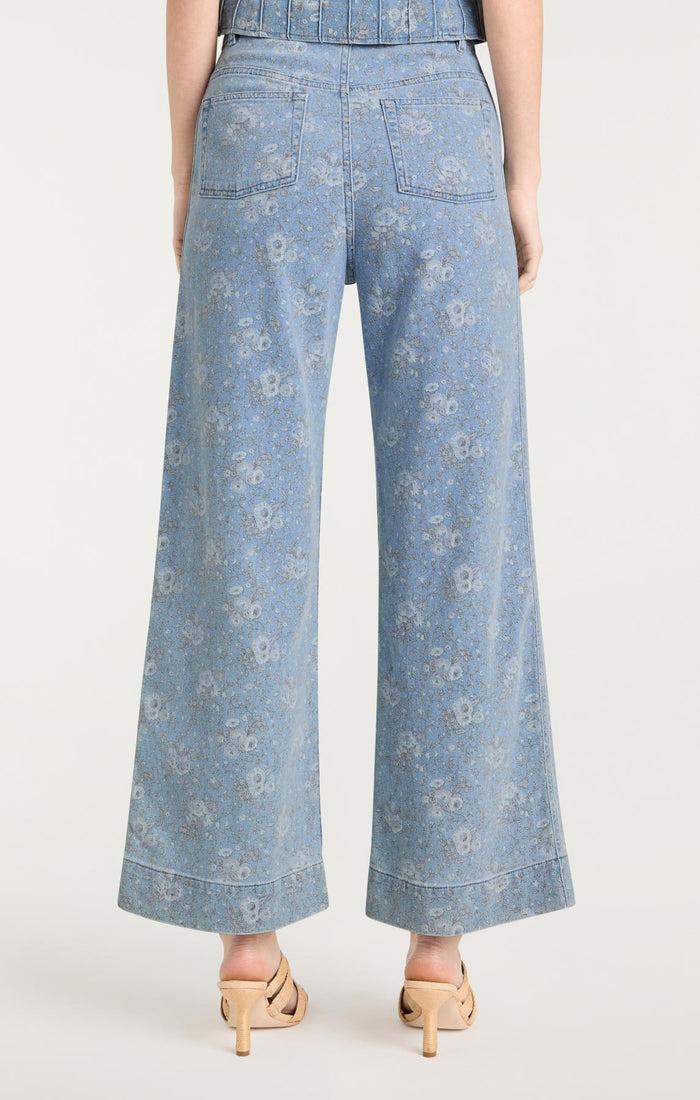 Cinq à Sept Petite Bouquet Denim Betsy Pant Cornflower Multi
