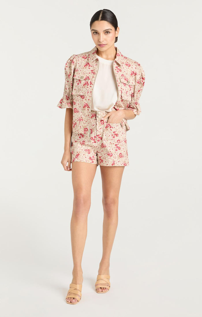 Cinq à Sept Petite Bouquet Dorothea Short Cherry Rose Multi
