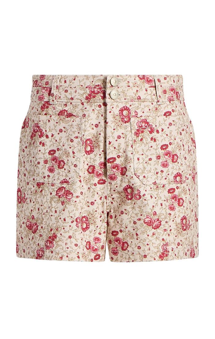 cinq à sept Petite Bouquet Dorothea Short Cherry Rose Multi