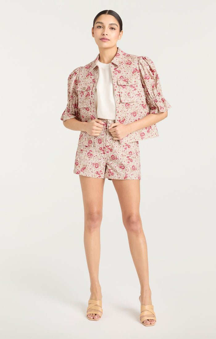 Cinq à Sept Petite Bouquet Holly Jacket Cherry Rose Multi