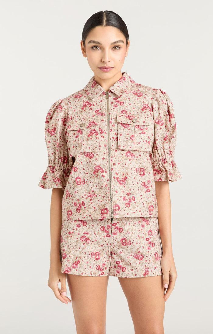 Cinq à Sept Petite Bouquet Holly Jacket Cherry Rose Multi