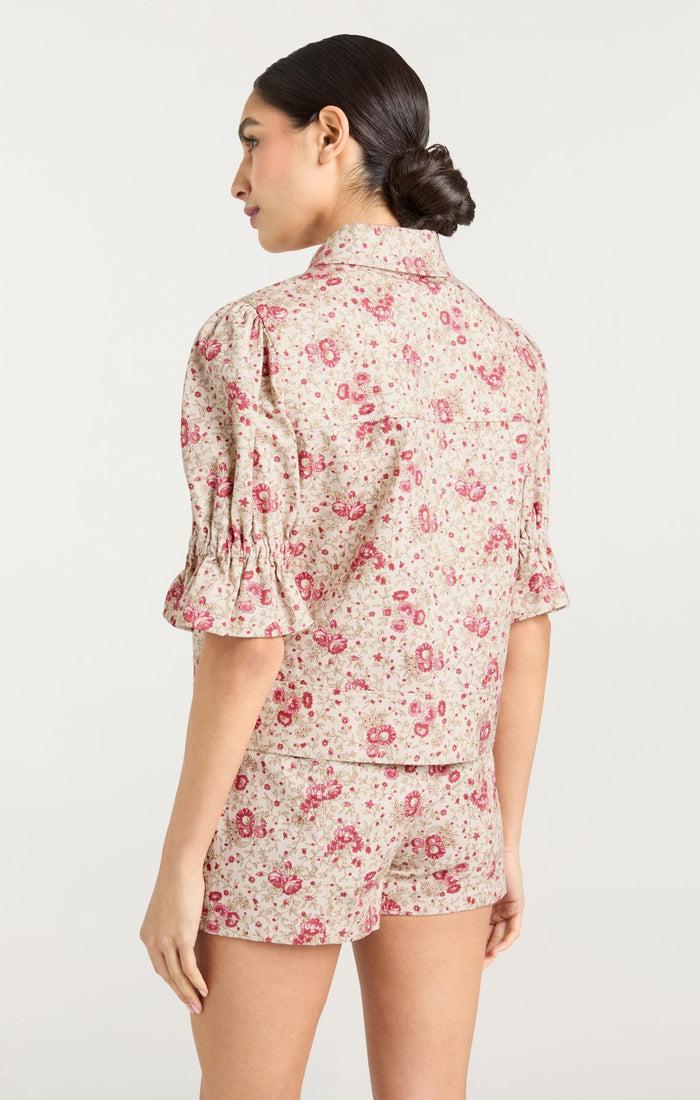 Cinq à Sept Petite Bouquet Holly Jacket Cherry Rose Multi