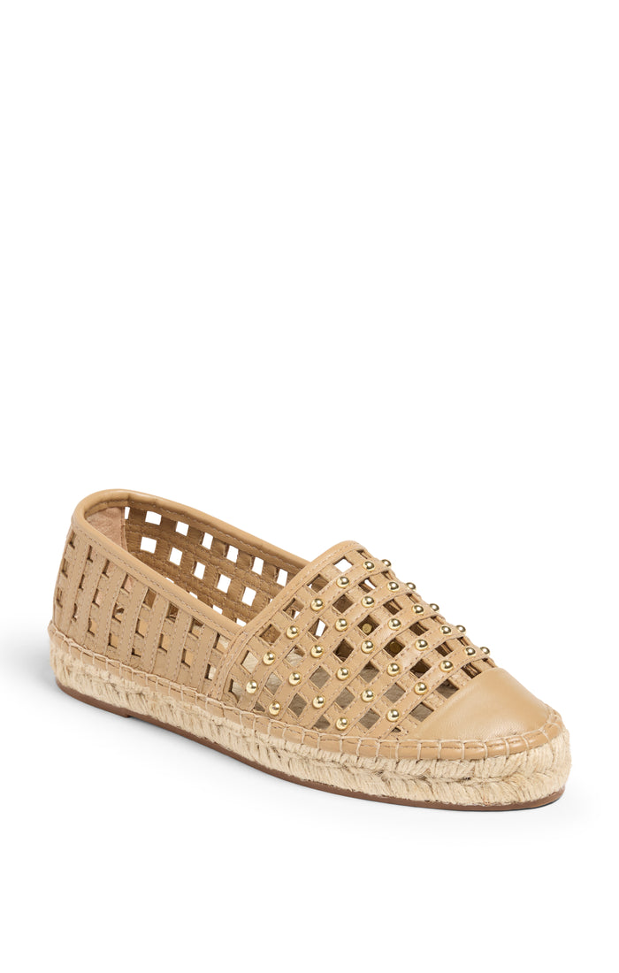 Cinq à Sept Rochel Cage Studded Espadrille Brown Sugar