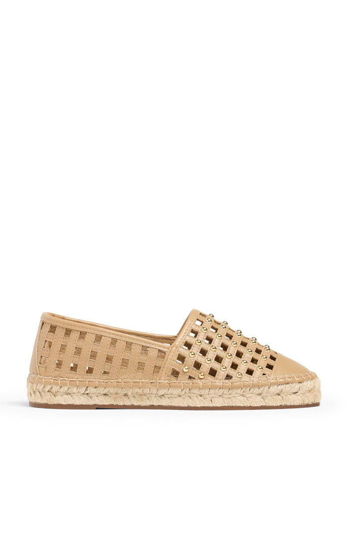 cinq à sept Rochel Cage Studded Espadrille Brown Sugar