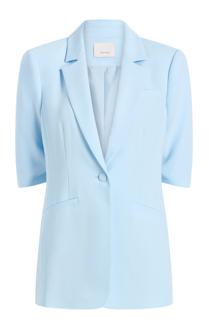 cinq à sept Short Sleeve Khloe Blazer Whispering Sky Multi