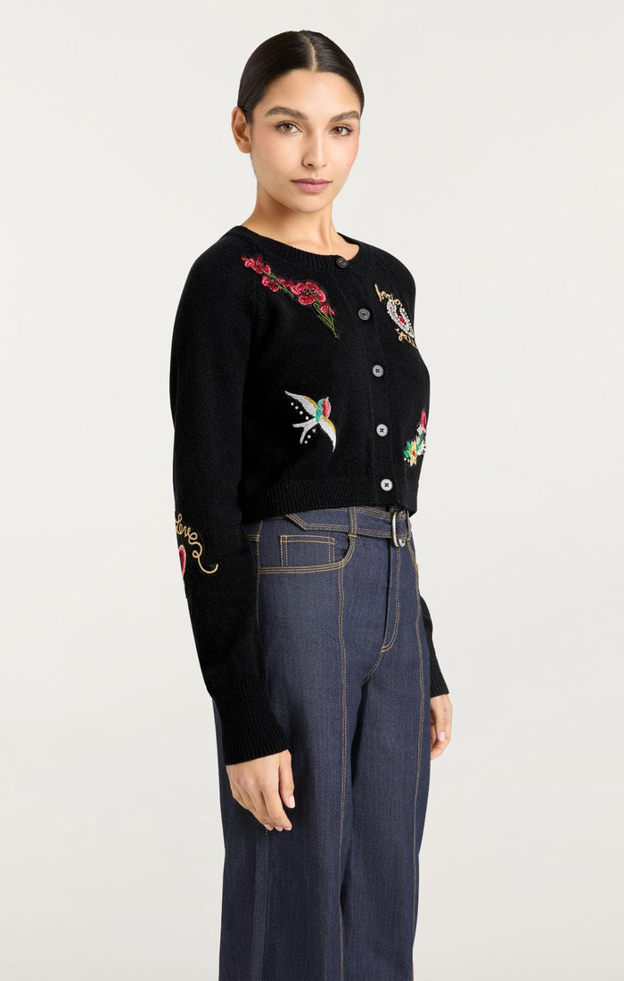 Cinq à Sept Western Amour Millie Cardigan Black/multi