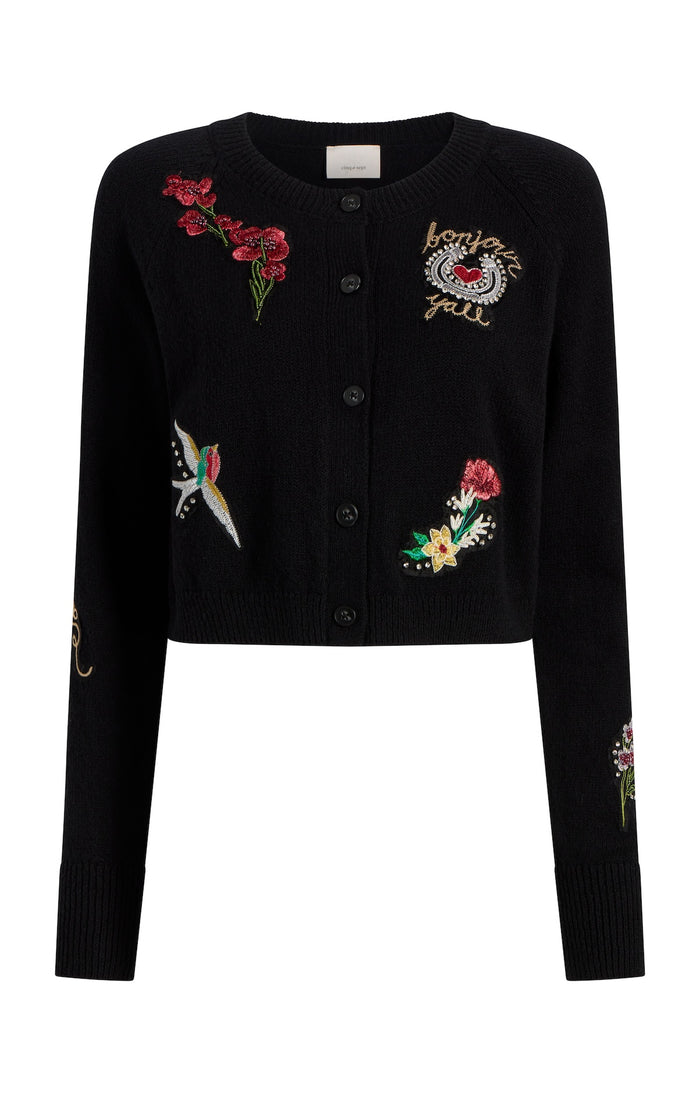 cinq à sept Western Amour Millie Cardigan Black/multi