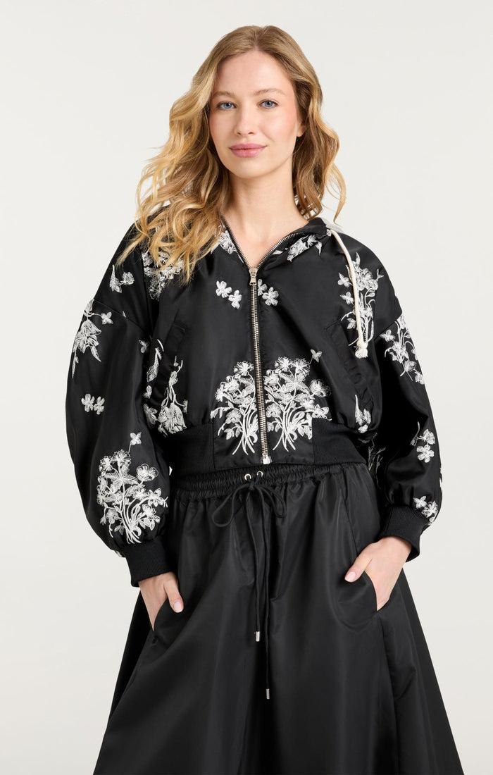 Cinq à Sept Wildflower Whimsy Ollie Jacket Black/ivory